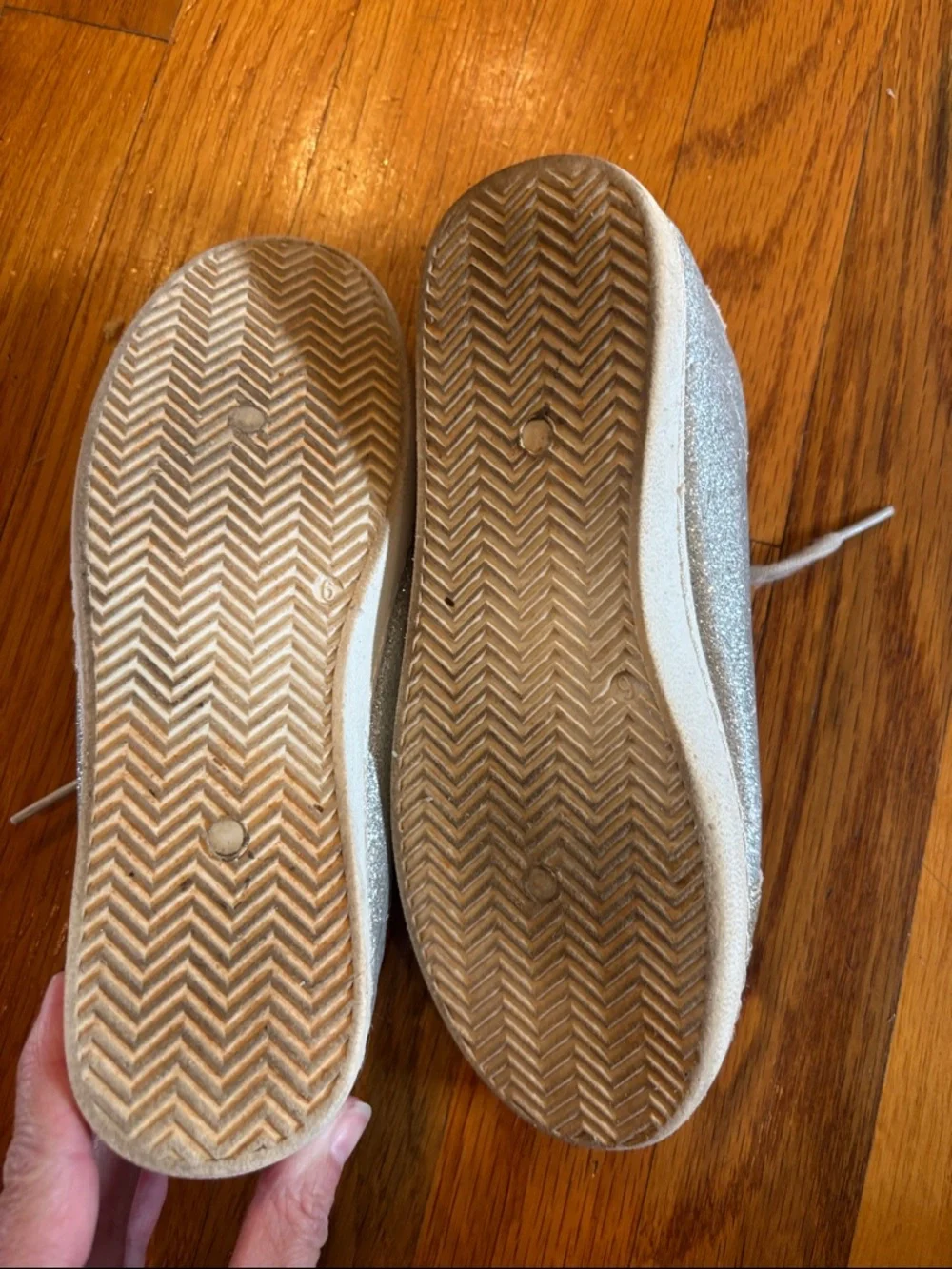 Vintage Havana Silver and Gold Glitter Sneakers Sz 6
